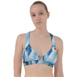 Delicate Watercolor Painting Surreal Oasis Scene With Intense Dramatic Lighting Sweetheart Sports Bra