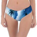 Delicate Watercolor Painting Surreal Oasis Scene With Intense Dramatic Lighting Reversible Classic Bikini Bottoms