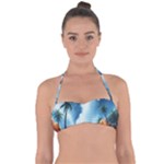 Delicate Watercolor Painting Surreal Oasis Scene With Intense Dramatic Lighting Tie Back Bikini Top