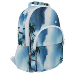 Rounded Multi Pocket Backpack 