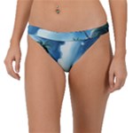 Delicate Watercolor Painting Surreal Oasis Scene With Intense Dramatic Lighting Band Bikini Bottoms