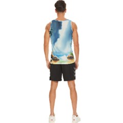 Men s Wide Collar Tank Top 