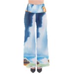 Delicate Watercolor Painting Surreal Oasis Scene With Intense Dramatic Lighting So Vintage Palazzo Pants