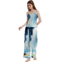 Spaghetti Top Long Pants Satin Pajamas Set 