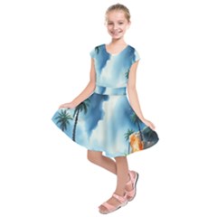 Kids  Short Sleeve Dress 