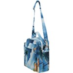 Delicate Watercolor Painting Surreal Oasis Scene With Intense Dramatic Lighting Crossbody Day Bag