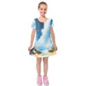 Kids  Short Sleeve Velvet Dress 