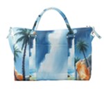 Delicate Watercolor Painting Surreal Oasis Scene With Intense Dramatic Lighting Carry-on Travel Shoulder Bag