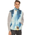 Men s High Neck Button Up Puffer Vest 