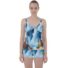 Tie Front Two Piece Tankini 