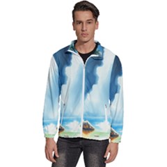 Men s High Neck Windbreaker 