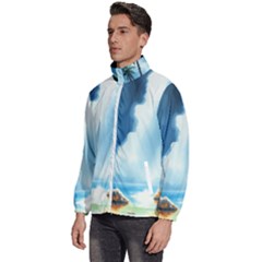 Men s High Neck Windbreaker 