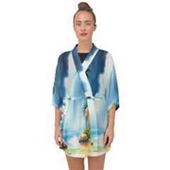 Half Sleeve Chiffon Kimono 