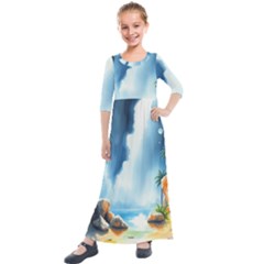 Kids  Quarter Sleeve Maxi Dress 