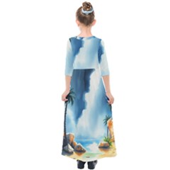 Kids  Quarter Sleeve Maxi Dress 