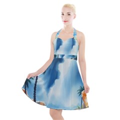 Halter Party Swing Dress  