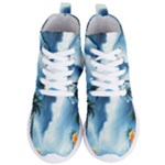 Delicate Watercolor Painting Surreal Oasis Scene With Intense Dramatic Lighting Women s Lightweight High Top Sneakers