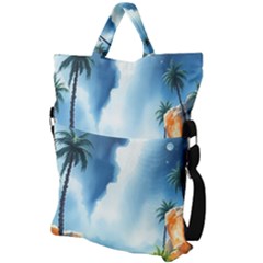 Fold Over Handle Tote Bag 