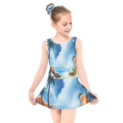 Kids  Skater Dress Swimsuit 