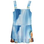 Delicate Watercolor Painting Surreal Oasis Scene With Intense Dramatic Lighting Kids  Layered Skirt Swimsuit