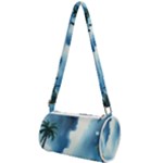 Delicate Watercolor Painting Surreal Oasis Scene With Intense Dramatic Lighting Mini Cylinder Bag