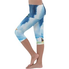 Kids  Lightweight Velour Capri Leggings  