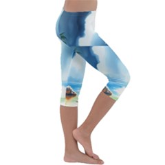 Kids  Lightweight Velour Capri Leggings  