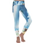 Delicate Watercolor Painting Surreal Oasis Scene With Intense Dramatic Lighting Kids  Lightweight Velour Classic Yoga Leggings