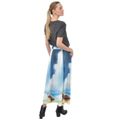 Velour Split Maxi Skirt 