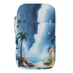 Delicate Watercolor Painting Surreal Oasis Scene With Intense Dramatic Lighting Waist Pouch (Small) from ArtsNow.com