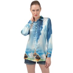 Long Sleeve Satin Shirt 