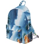 Delicate Watercolor Painting Surreal Oasis Scene With Intense Dramatic Lighting The Plain Backpack