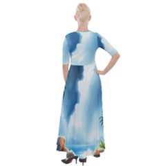 Half Sleeves Maxi Dress 