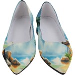 Delicate Watercolor Painting Surreal Oasis Scene With Intense Dramatic Lighting Women s Block Heels 