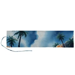 Delicate Watercolor Painting Surreal Oasis Scene With Intense Dramatic Lighting Roll Up Canvas Pencil Holder (L) from ArtsNow.com