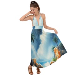 Backless Maxi Beach Dress 