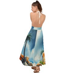 Backless Maxi Beach Dress 