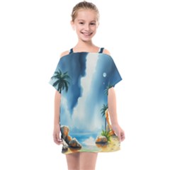 Kids  One Piece Chiffon Dress 