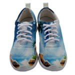 Delicate Watercolor Painting Surreal Oasis Scene With Intense Dramatic Lighting Women Athletic Shoes