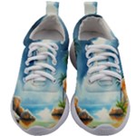 Delicate Watercolor Painting Surreal Oasis Scene With Intense Dramatic Lighting Kids Athletic Shoes