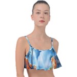 Delicate Watercolor Painting Surreal Oasis Scene With Intense Dramatic Lighting Frill Bikini Top