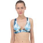 Delicate Watercolor Painting Surreal Oasis Scene With Intense Dramatic Lighting Classic Banded Bikini Top