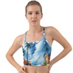 Delicate Watercolor Painting Surreal Oasis Scene With Intense Dramatic Lighting Mini Tank Bikini Top