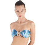 Delicate Watercolor Painting Surreal Oasis Scene With Intense Dramatic Lighting Twist Bandeau Bikini Top