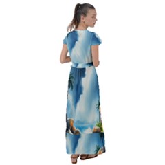 Flutter Sleeve Maxi Dress 