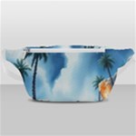 Delicate Watercolor Painting Surreal Oasis Scene With Intense Dramatic Lighting Waist Bag 