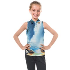 Kids  Sleeveless Polo T-Shirt 