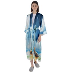 Maxi Satin Kimono 