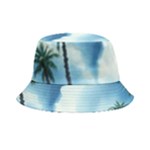 Delicate Watercolor Painting Surreal Oasis Scene With Intense Dramatic Lighting Bucket Hat