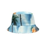 Delicate Watercolor Painting Surreal Oasis Scene With Intense Dramatic Lighting Bucket Hat (Kids)